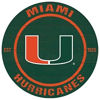 Miami Hurricanes 20'' x 20'' Indoor/Outdoor Circle Sign