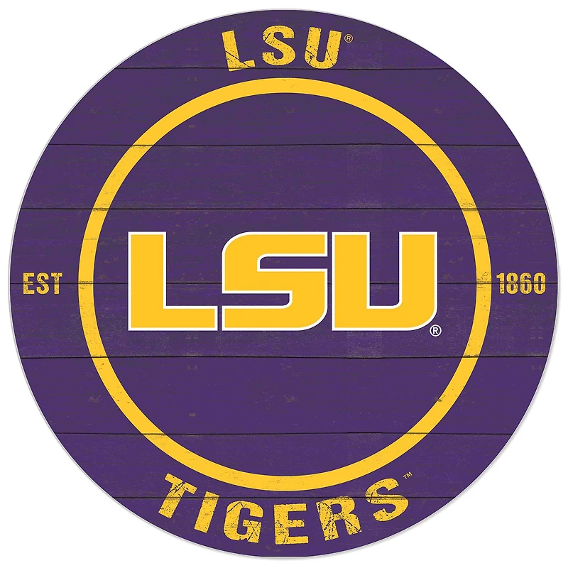 LSU Tigers 20'' x 20'' Indoor/Outdoor Circle Sign