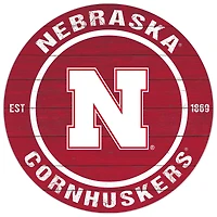 Nebraska Huskers 20'' x 20'' Indoor/Outdoor Circle Sign