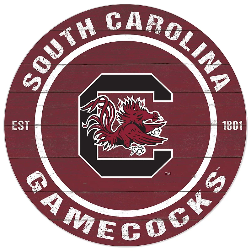 South Carolina Gamecocks 20'' x 20'' Indoor/Outdoor Circle Sign
