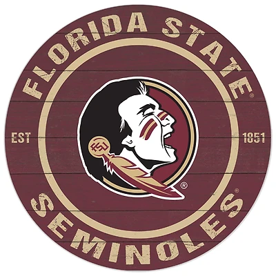 Florida State Seminoles 20'' x 20'' Indoor/Outdoor Circle Sign