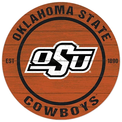 Oklahoma State Cowboys 20'' x 20'' Indoor/Outdoor Circle Sign
