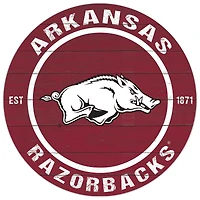 Arkansas Razorbacks 20'' x 20'' Indoor/Outdoor Circle Sign