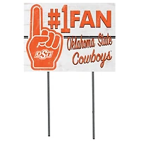 Oklahoma State Cowboys 18'' x 24'' #1 Fan Yard Sign