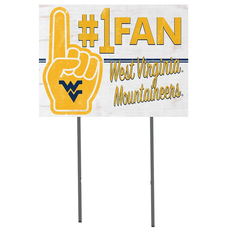 West Virginia Mountaineers 18'' x 24'' #1 Fan Yard Sign