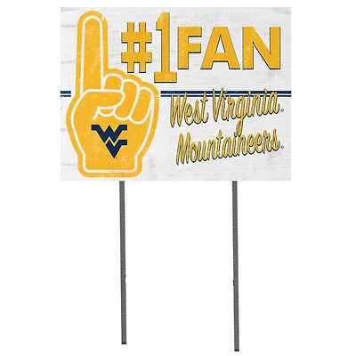 West Virginia Mountaineers 18'' x 24'' #1 Fan Yard Sign