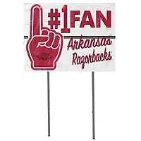 Arkansas Razorbacks 18'' x 24'' #1 Fan Yard Sign
