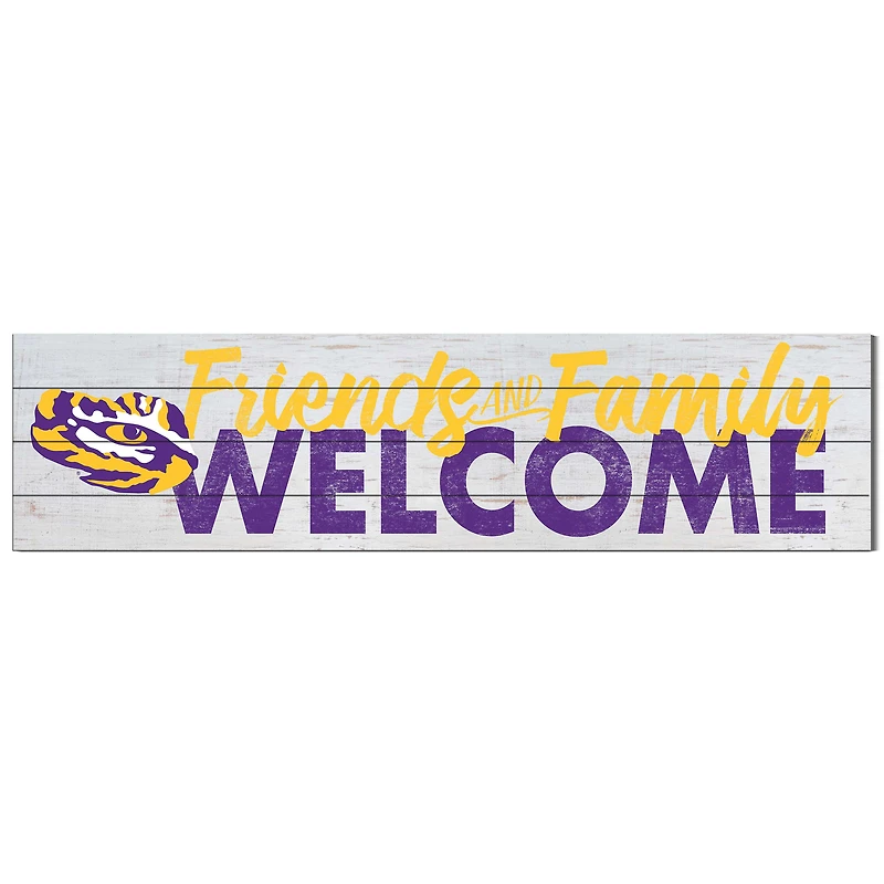 LSU Tigers 10'' x 40'' Friends & Family Welcome Sign