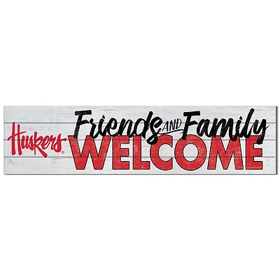 Nebraska Huskers 10'' x 40'' Friends & Family Welcome Sign