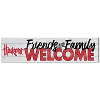 Nebraska Huskers 10'' x 40'' Friends & Family Welcome Sign