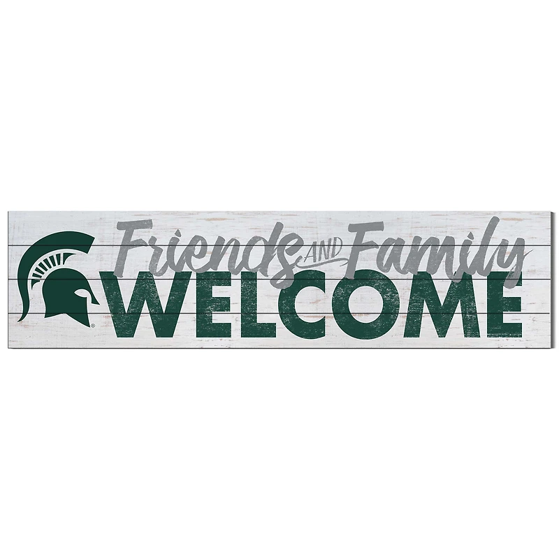 Michigan State Spartans 10'' x 40'' Friends & Family Welcome Sign