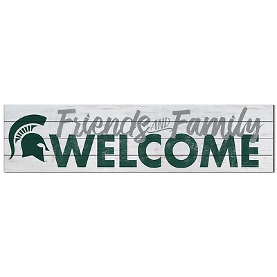 Michigan State Spartans 10'' x 40'' Friends & Family Welcome Sign