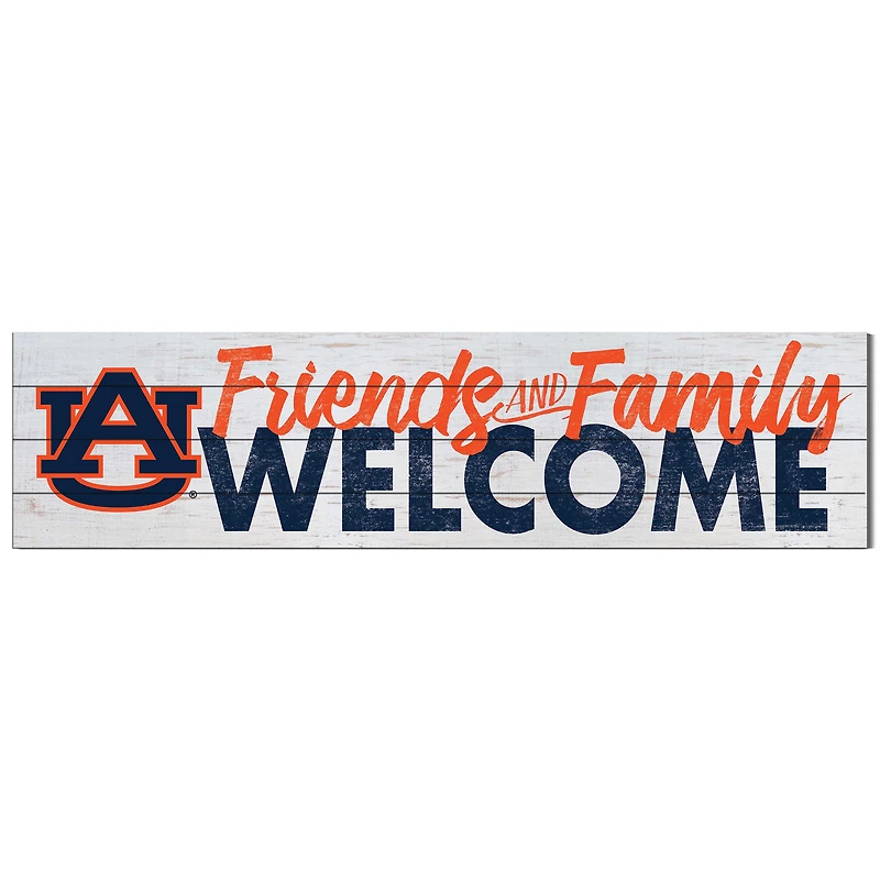 Auburn Tigers 10'' x 40'' Friends & Family Welcome Sign