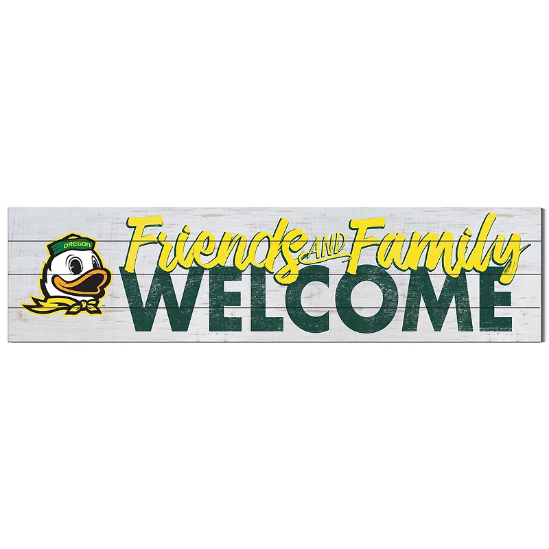 Oregon Ducks 10'' x 40'' Friends & Family Welcome Sign