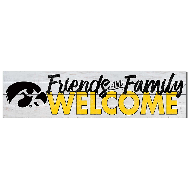 Iowa Hawkeyes 10'' x 40'' Friends & Family Welcome Sign