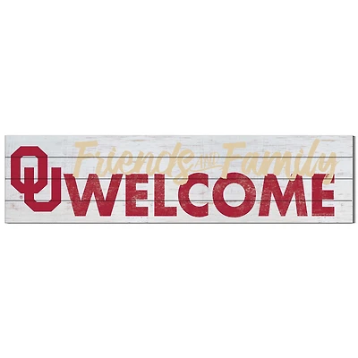 Oklahoma Sooners 10'' x 40'' Friends & Family Welcome Sign