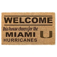 Miami Hurricanes 18" x 30" Welcome Doormat