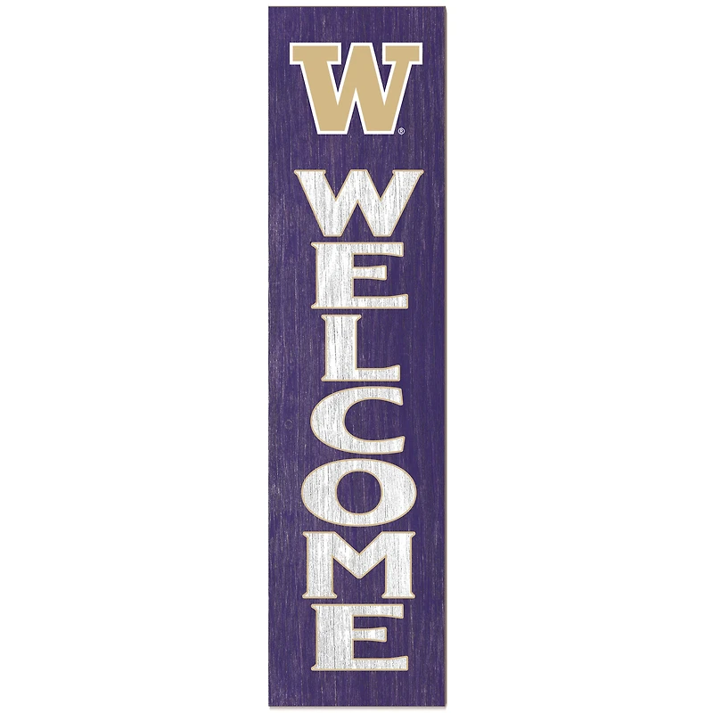 Washington Huskies 12'' x 48'' Welcome Outdoor Leaner