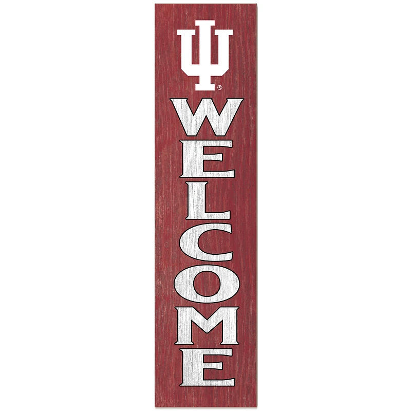 Indiana Hoosiers 12'' x 48'' Welcome Outdoor Leaner