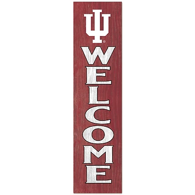 Indiana Hoosiers 12'' x 48'' Welcome Outdoor Leaner