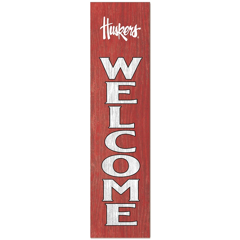 Nebraska Huskers 12'' x 48'' Welcome Outdoor Leaner
