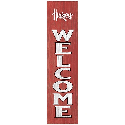 Nebraska Huskers 12'' x 48'' Welcome Outdoor Leaner