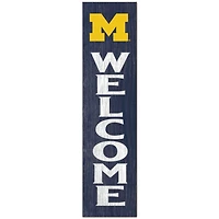 Michigan Wolverines 12'' x 48'' Welcome Outdoor Leaner