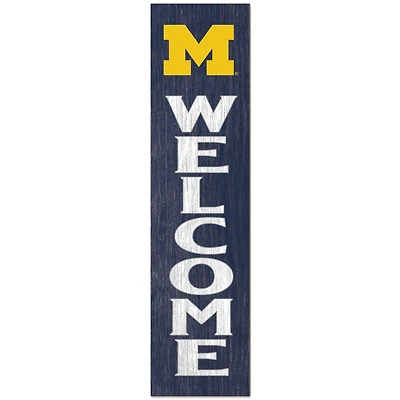 Michigan Wolverines 12'' x 48'' Welcome Outdoor Leaner
