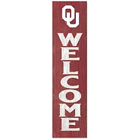 Oklahoma Sooners 12'' x 48'' Welcome Outdoor Leaner