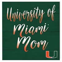 Miami Hurricanes 10'' x 10'' Mom Plaque