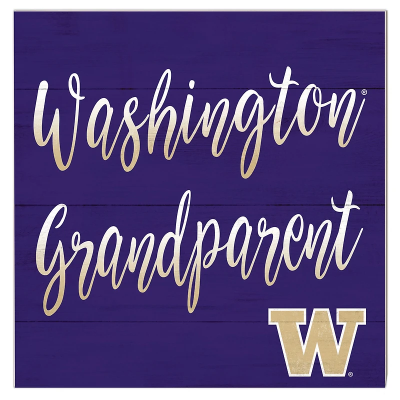 Washington Huskies 10'' x 10'' Grandparent Plaque