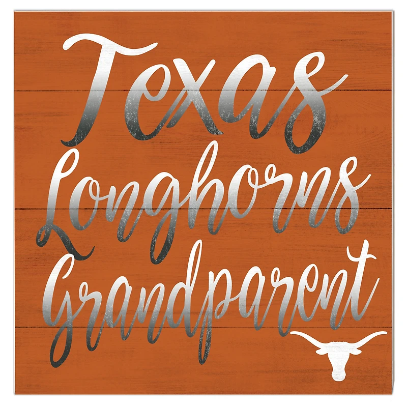 Texas Longhorns 10'' x 10'' Grandparent Plaque