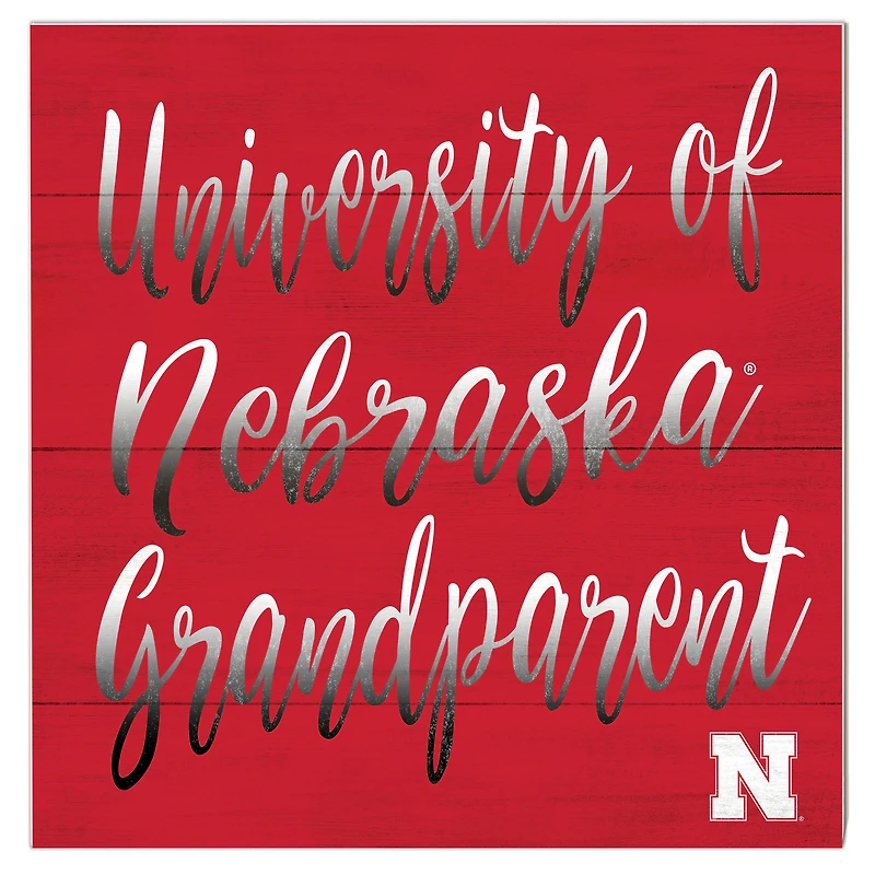 Nebraska Huskers 10'' x 10'' Grandparent Plaque