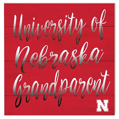 Nebraska Huskers 10'' x 10'' Grandparent Plaque