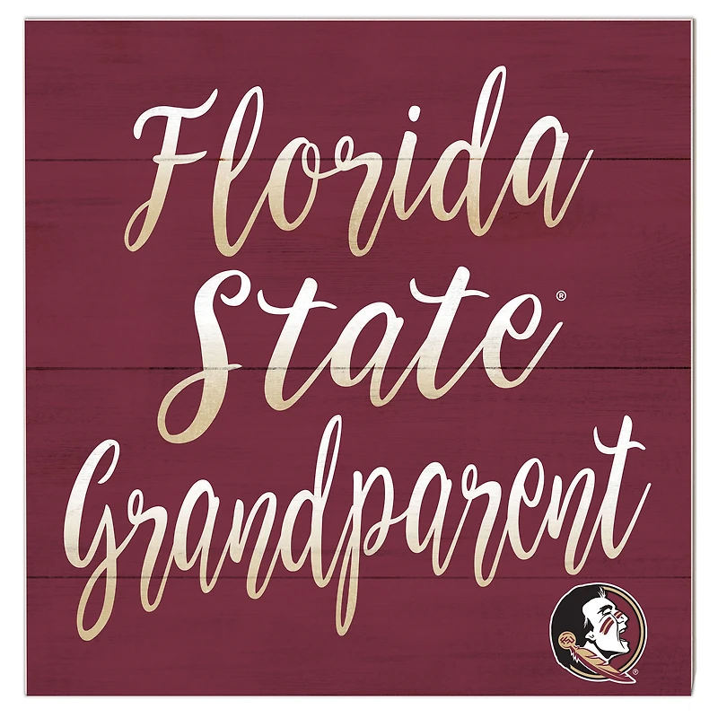 Florida State Seminoles 10'' x 10'' Grandparent Plaque