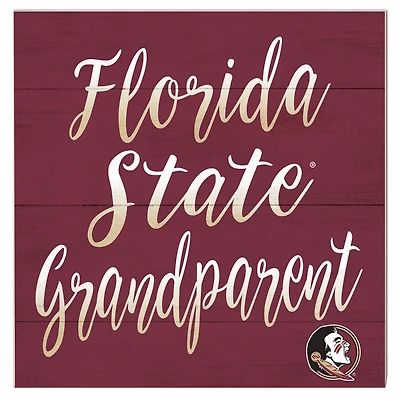 Florida State Seminoles 10'' x 10'' Grandparent Plaque