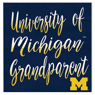 Michigan Wolverines 10'' x 10'' Grandparent Plaque