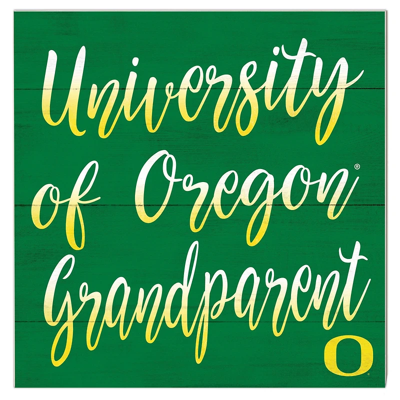 Oregon Ducks 10'' x 10'' Grandparent Plaque