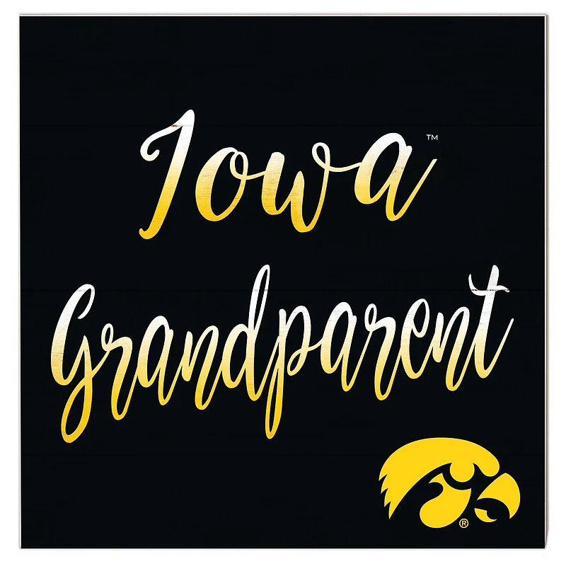 Iowa Hawkeyes 10'' x 10'' Grandparent Plaque