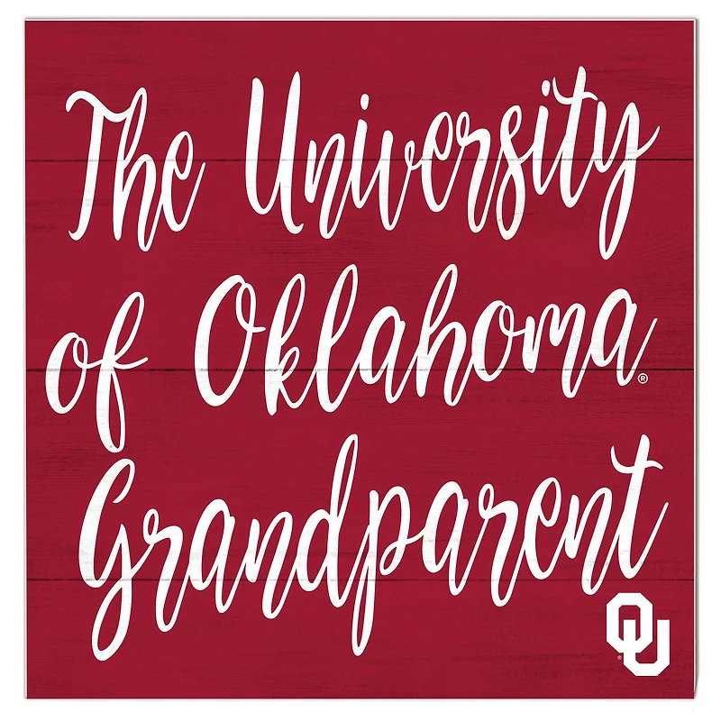 Oklahoma Sooners 10'' x 10'' Grandparent Plaque