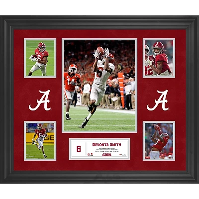 DeVonta Smith Alabama Crimson Tide Framed 5-Photo Collage
