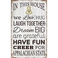 Appalachian State Mountaineers 11'' x 19'' Team In This House Sign