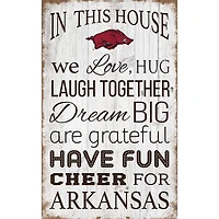 Arkansas Razorbacks 11'' x 19'' Team In This House Sign
