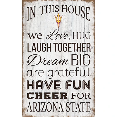 Arizona State Sun Devils 11'' x 19'' Team In This House Sign