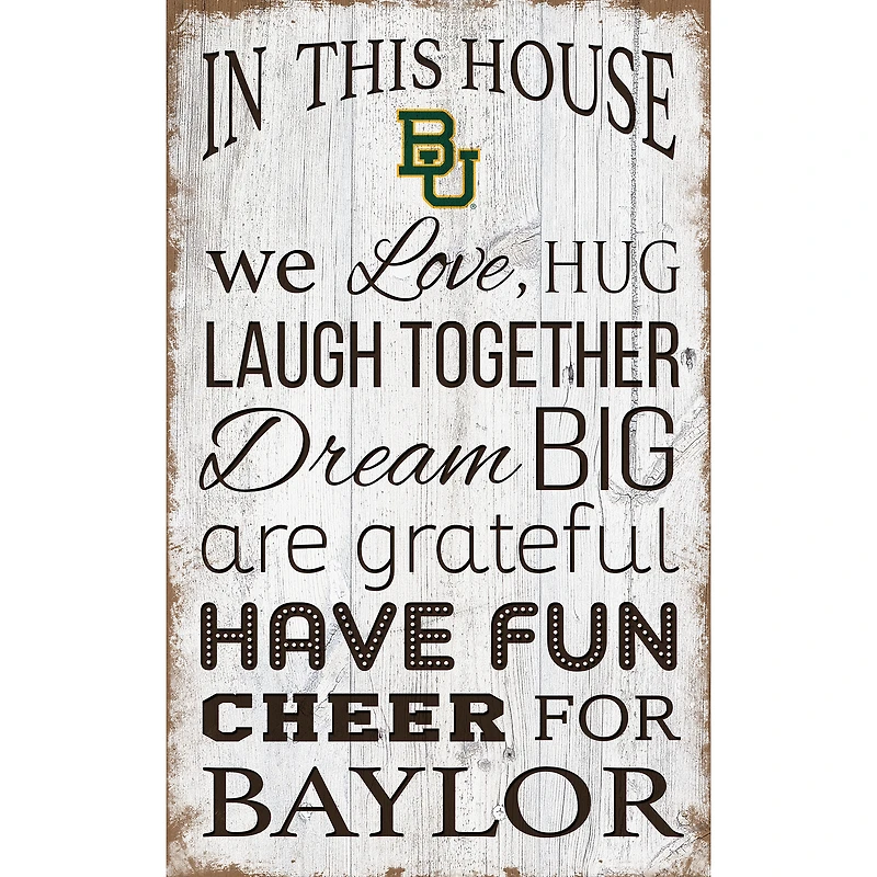 Baylor Bears 11'' x 19'' Team In This House Sign