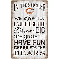 Chicago Bears 11'' x 19'' Team In This House Sign