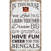 Cincinnati Bengals 11'' x 19'' Team In This House Sign