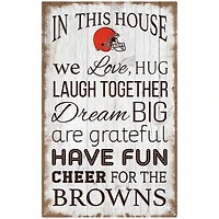 Cleveland Browns 11'' x 19'' Team In This House Sign