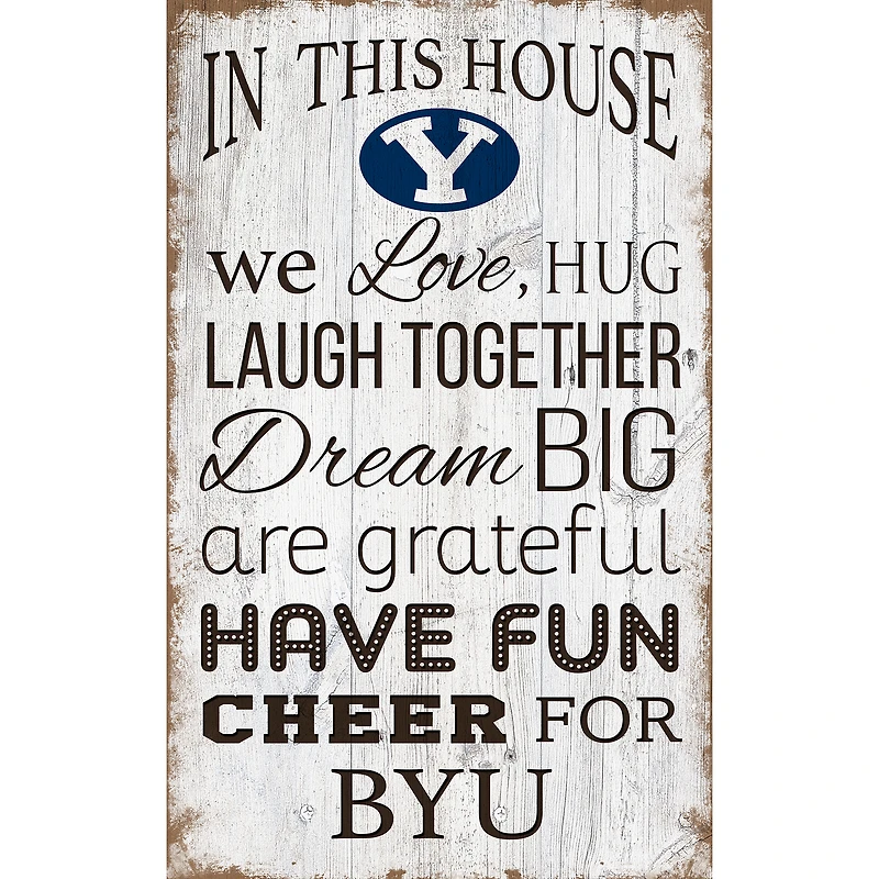 BYU Cougars 11'' x 19'' Team In This House Sign