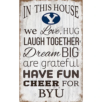 BYU Cougars 11'' x 19'' Team In This House Sign